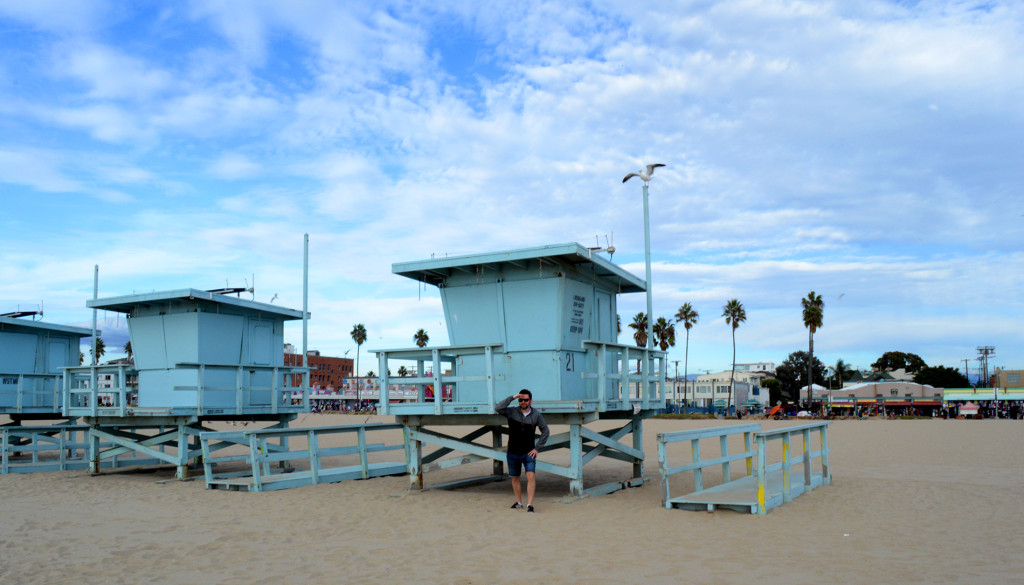 Sur la plage de Venice Beach 