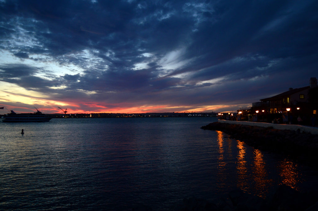 coucher de soleil depuis ocean beach