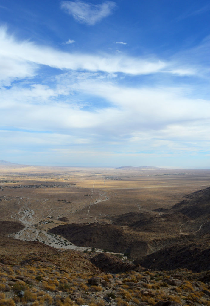 Vue sur la vallée à Anza Borrego