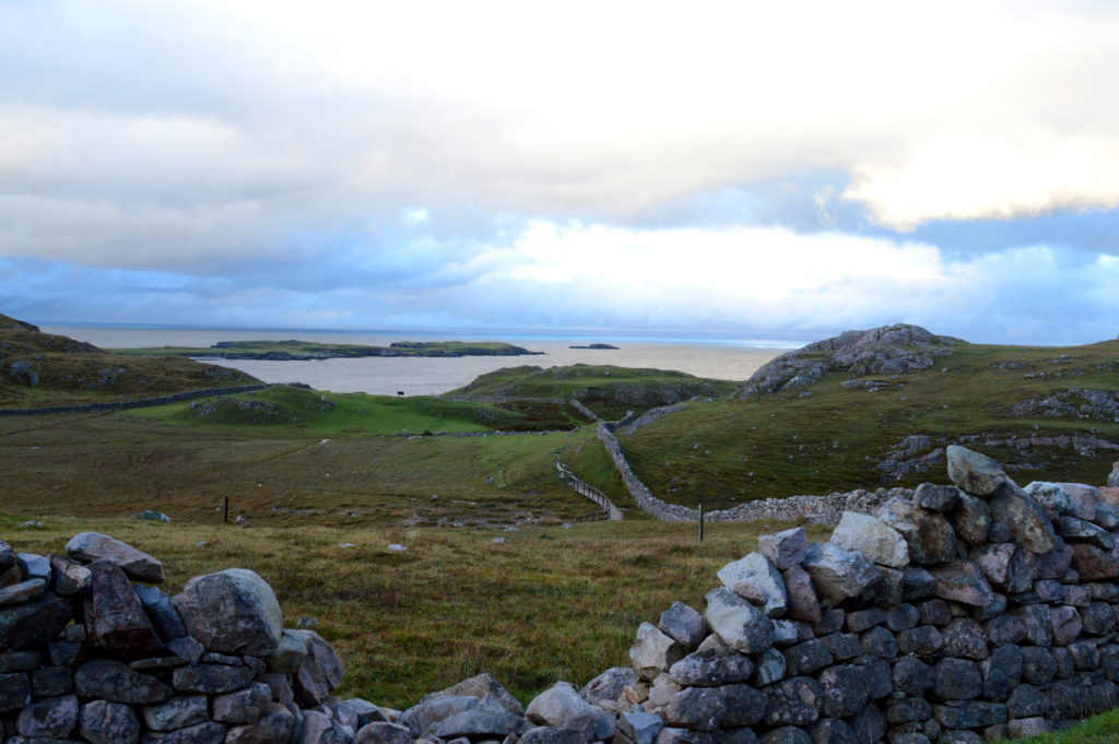 vue sur l'océan et la lande