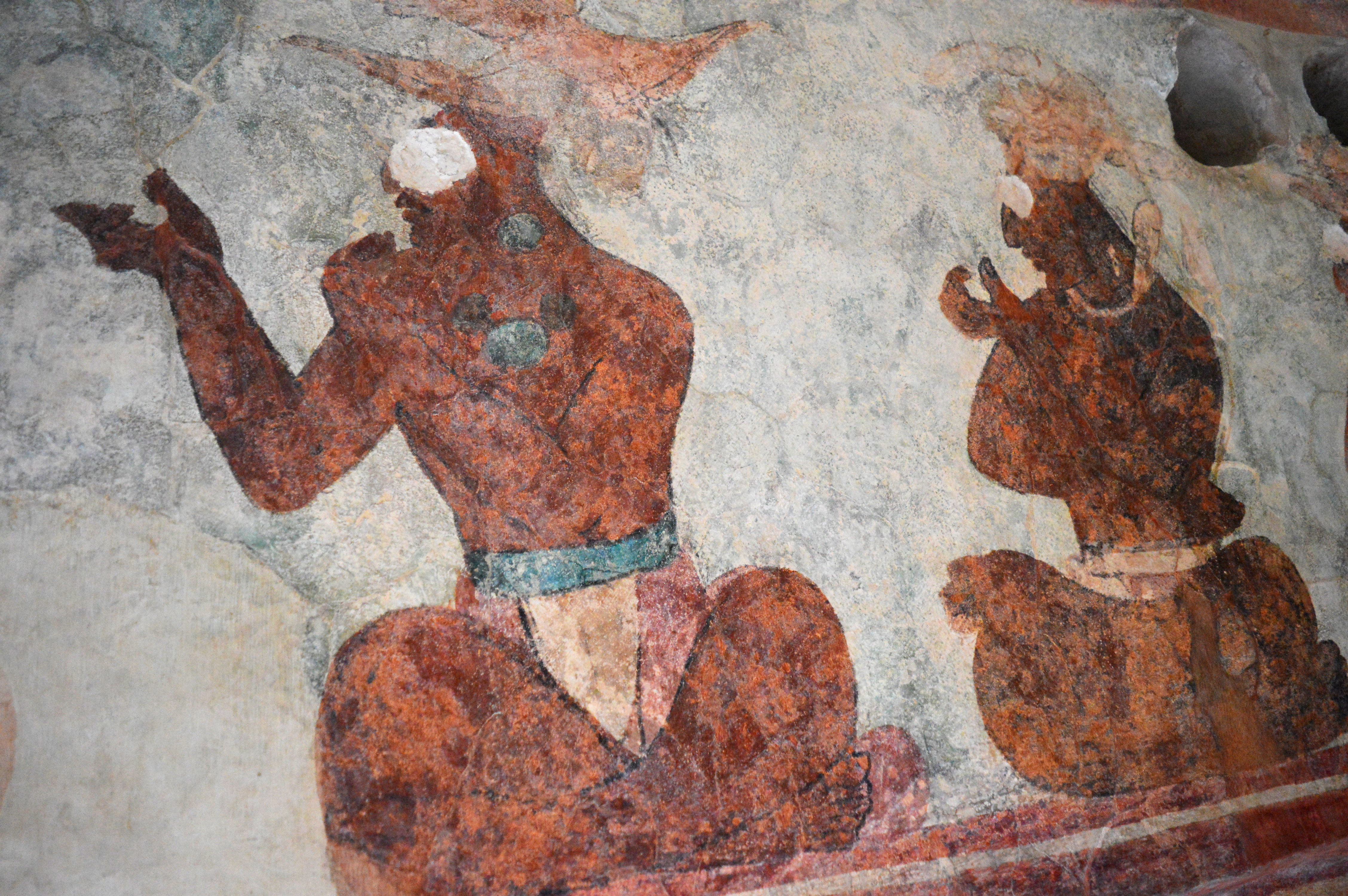fresques mayas aux ruines Bonampak Mexique