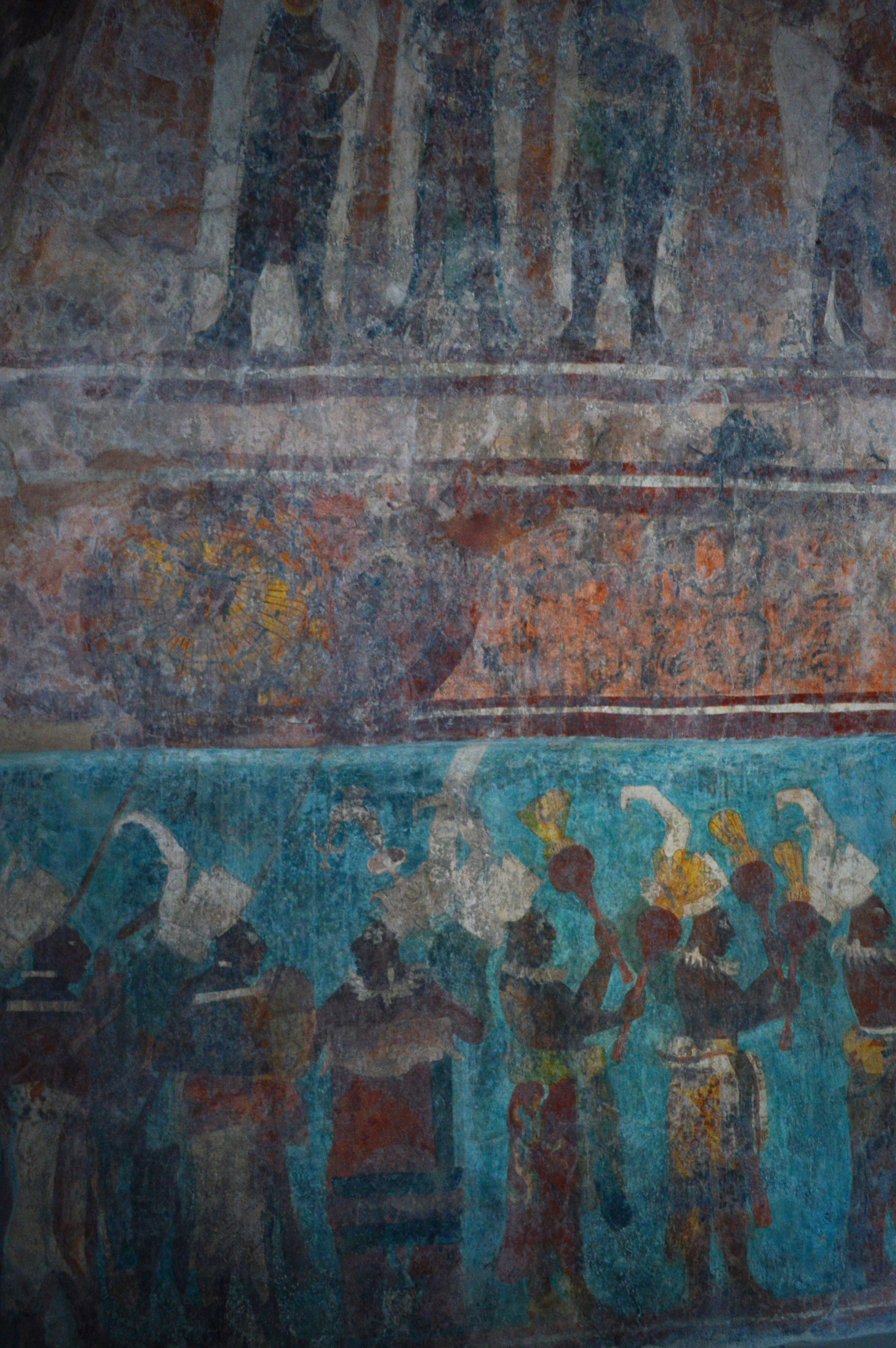 fresques mayas aux ruines Bonampak Mexique