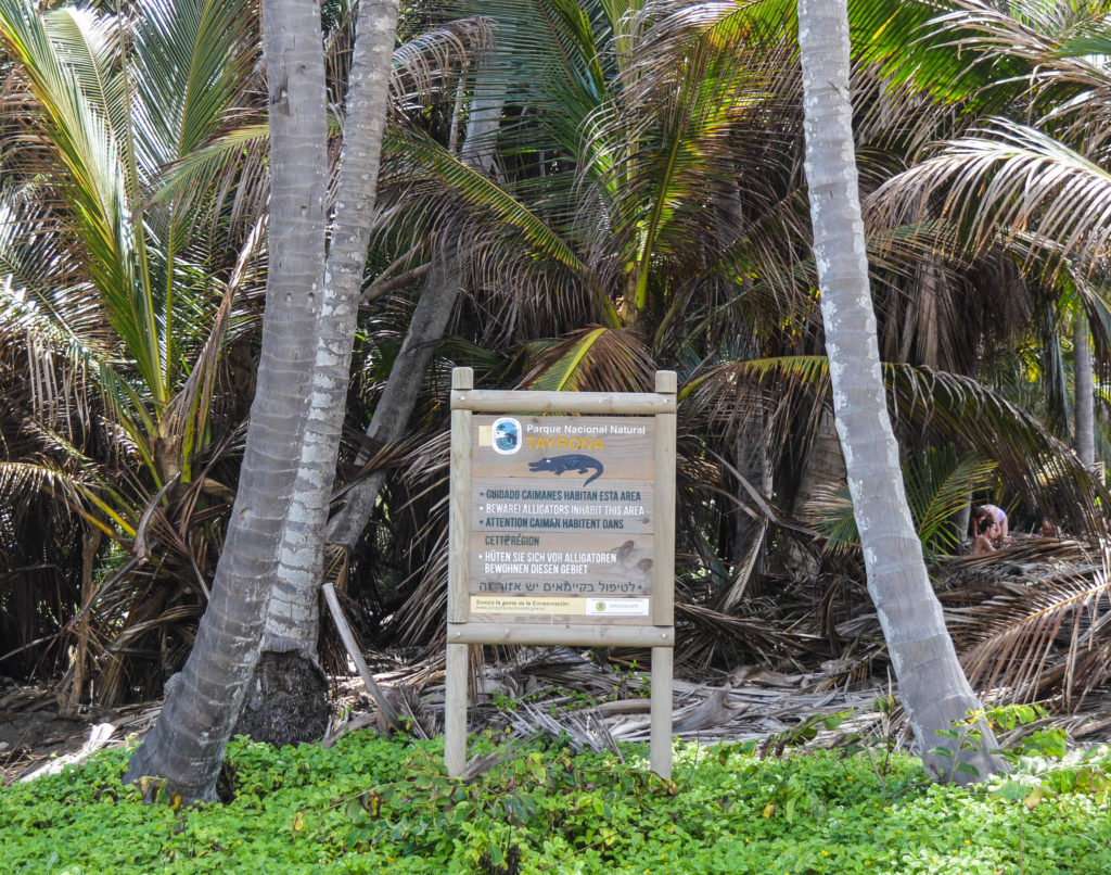 Panneau "attention aux crocodiles" à Cabo San Juan