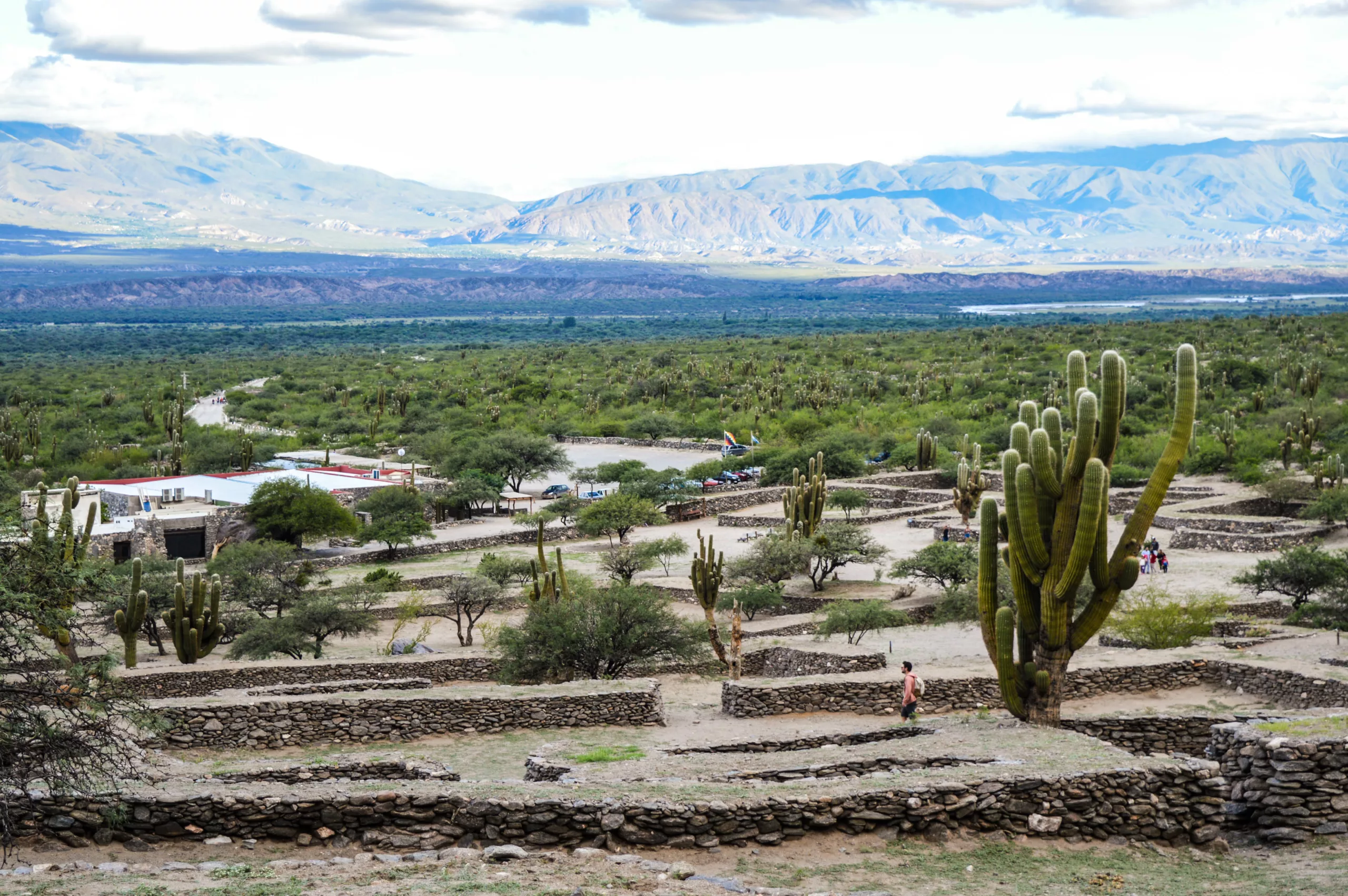 cactus et montagnes aux ruines quilmes dans le nord ouest argentine